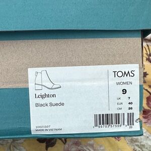 TOMS Women's Black Suede Ankle Boots